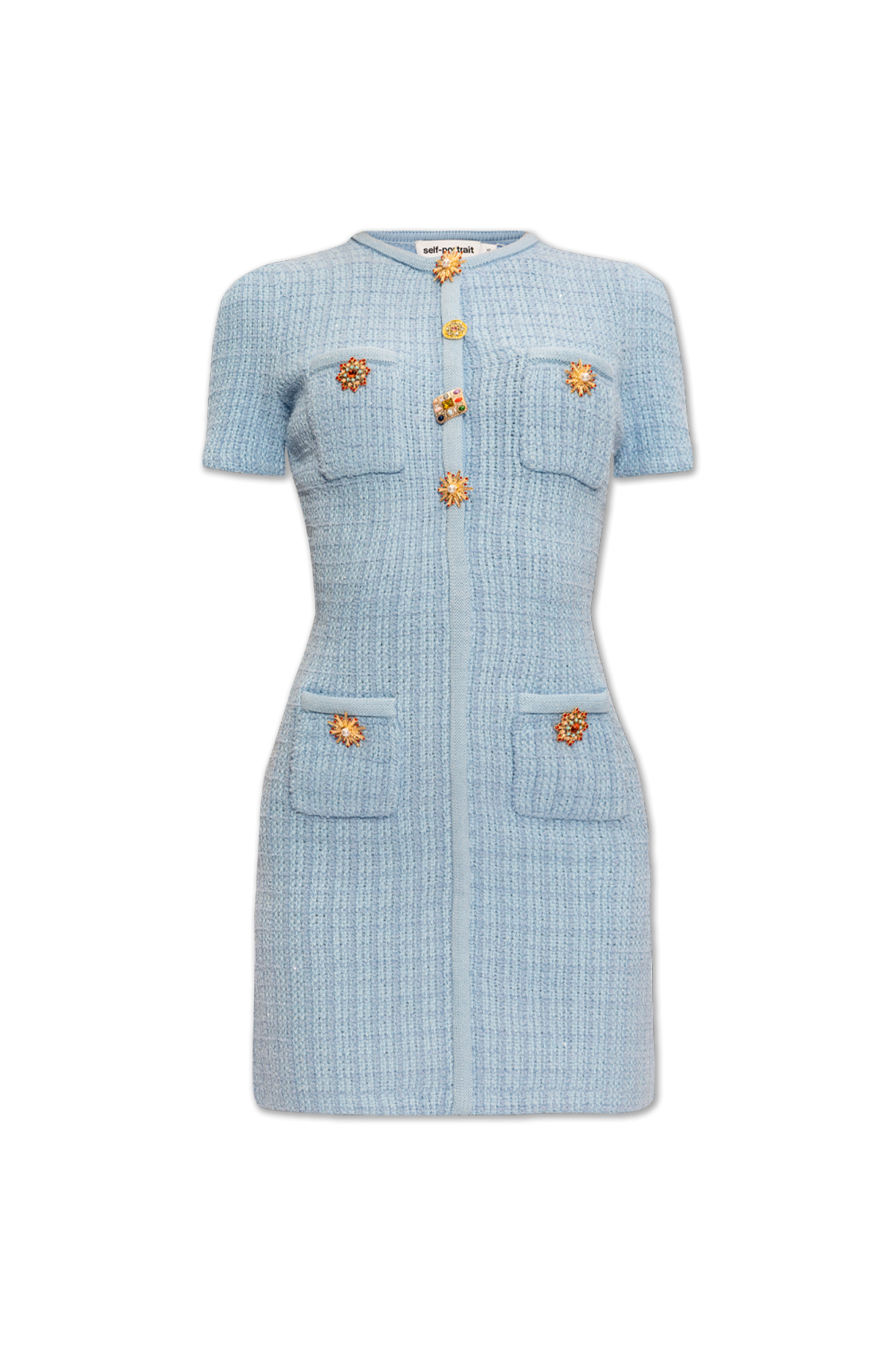 Lumignon original Blue tweed dress ブラック Tweed Dress With Rickrack For Women | J.Crew